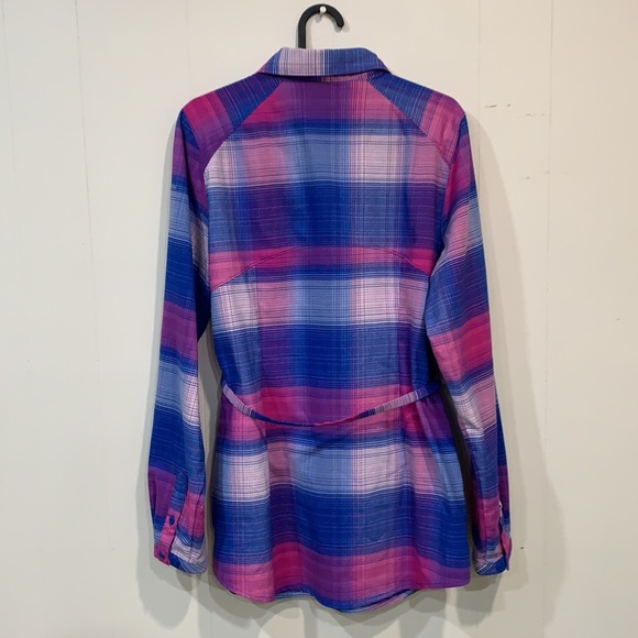 Columbia Omni Wick Advanced Evap Sportwear Long Top Tunic Purple Pink Blue M - Picture 2 of 8